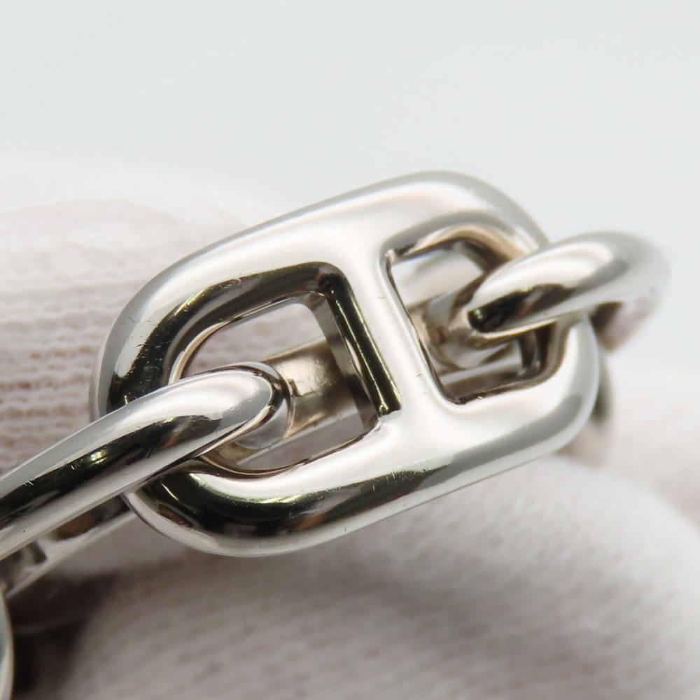 Gebrauchter HERMES Schalring ChÃ©ne Dunkel BIJOUTERIE FANTAISIE Metall 10,9g Versilbert