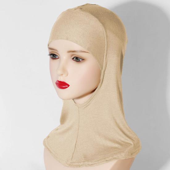 Women Headscarf Hat Solid Color Ethnic Top Hat Comfortable Elastic