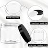 6 Oz Empty Plastic Jars with Lids & Labels, BPA Free Round Clear Containers for Lotion, Cream, Body Butter, Makeup & Travel