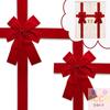 Christmas Front Door Decorative Big Red Bow; Ready-Made Festive Ribbon; Traditional Wedding Party Door Bows; New Year Decor
