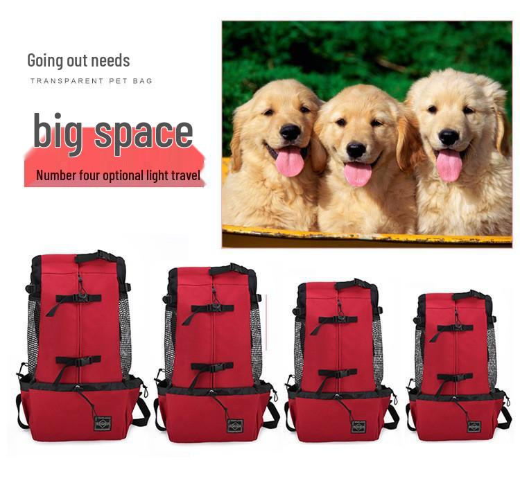 Dvoupopruhový cestovní batoh pro mazlíčky s odvětraným, prodyšným designem pro psy – Omyvatelný, ideální pro cyklistiku a nákupy venku