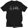 Estland Landesflagge Herzschlag Stolz T-Shirt Buchstaben Klassisch Basic Einfarbig Neuheit Junge Mädchen T-Shirt Sommer Herren Baumwolle T-Shirt