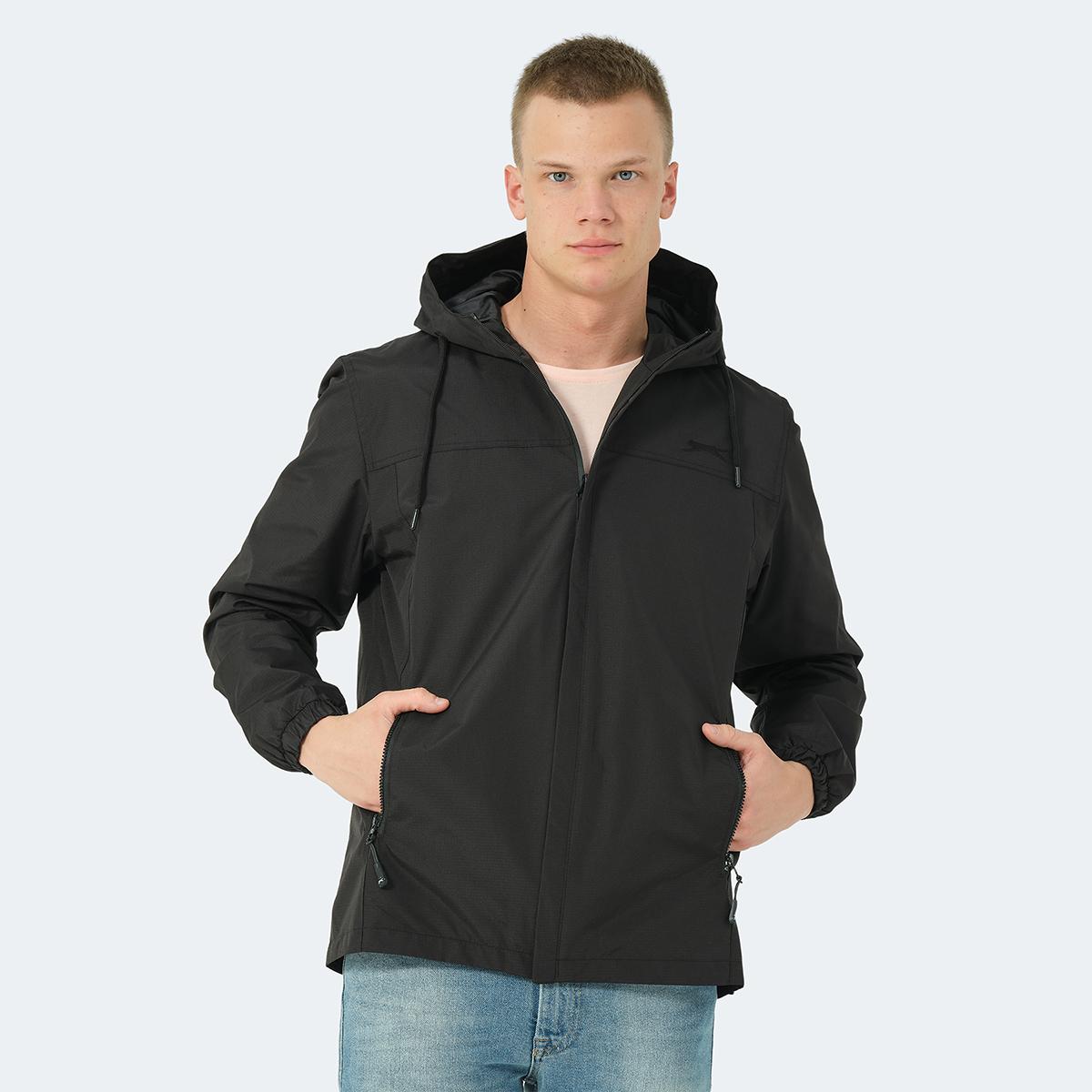 

HAILEY-Черный мужской плащ S чёрный