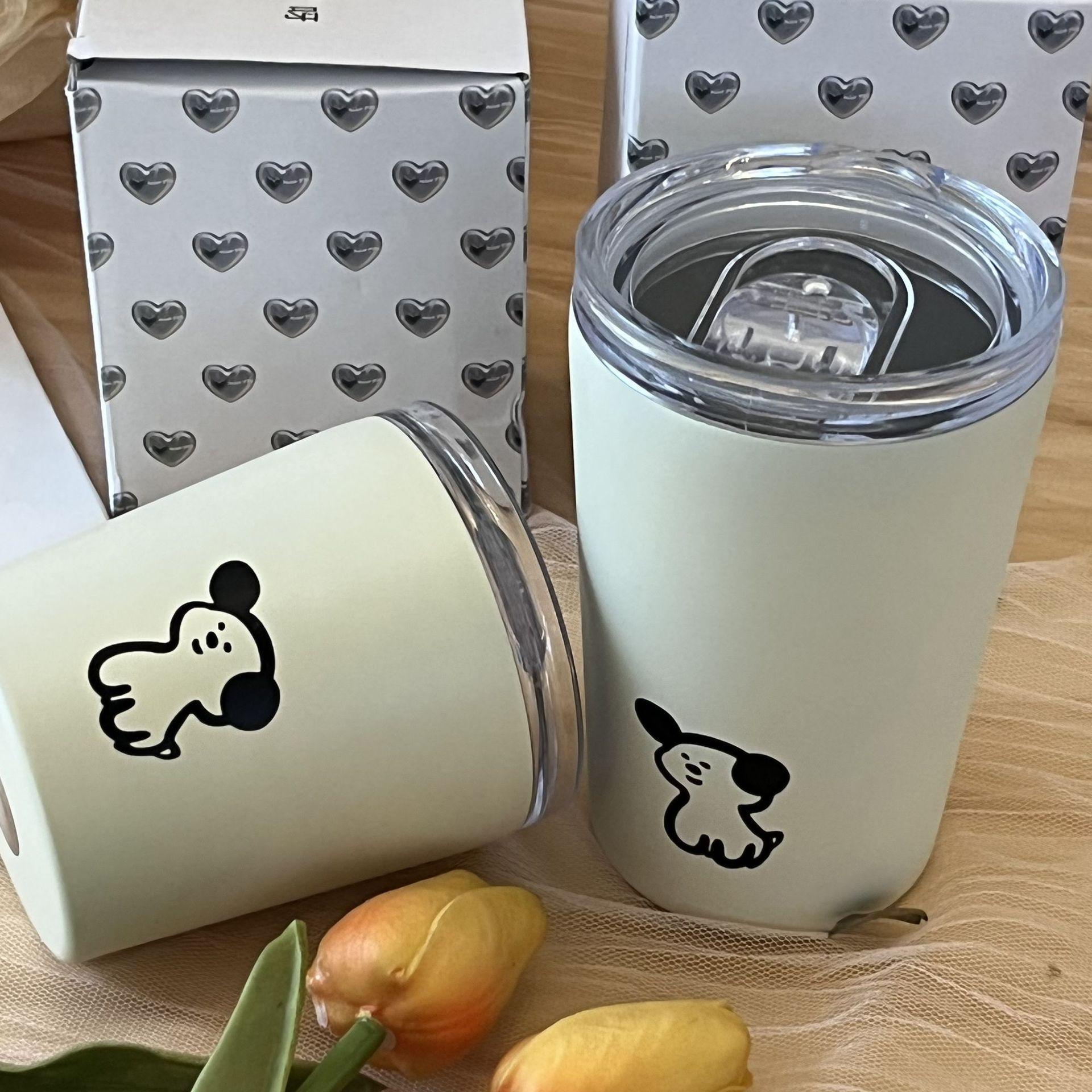

Coffee cup high value women portable thermos cup cute small milk tea water cup 240ml хаки