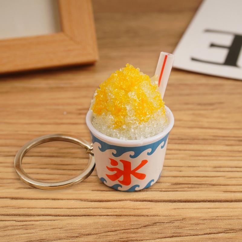 Simulation Food Keychain Summer Smoothie Cup Keychain Snack Food Keychain For Men Women Car Bag Pendant Model Doll Decor Gift