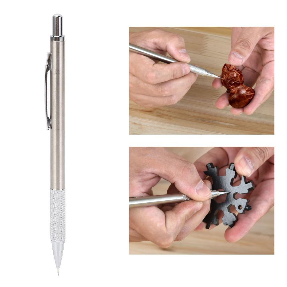Carbon Steel Engraving Pen Built In Steel Needle Diamond Scribe Pen Metal Scribe Tool For Tiles