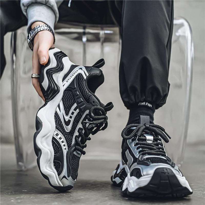 New Thick-soled Heightening Dad Shoes Men's Mesh Sports Shoes Student Casual Men's Shoes GZ1227