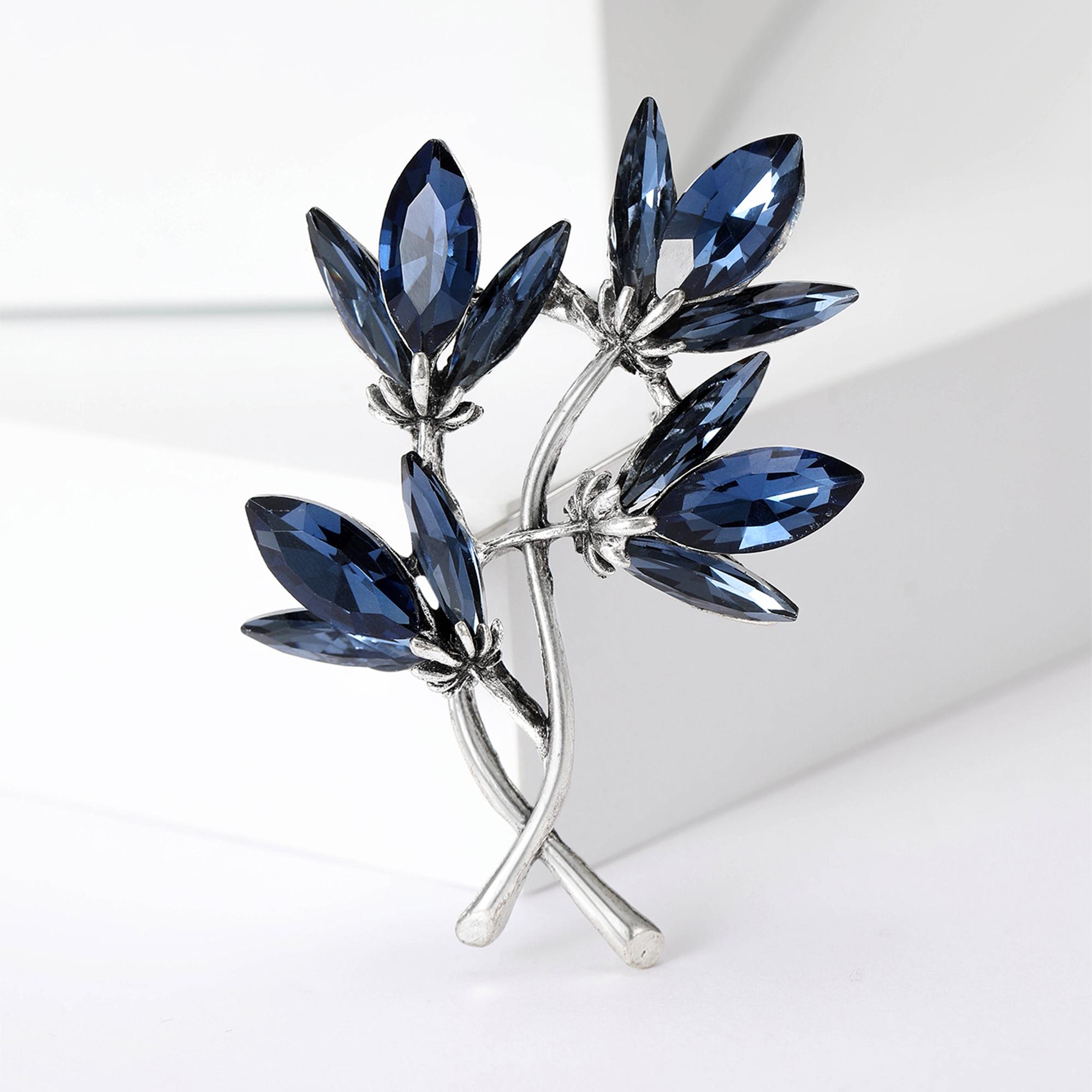 

Vintage Rhinestone Orchid Brooches for Women Plant Pins Necklace Event Party Luxury Fashion Gifts Decoration Clothes Accessories