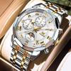 OLEVS Men's Watch Date Week Fashion Watch Men Original Waterproof Non-mechanical Luminous Chronograph Calendar Quartz Wristwatch