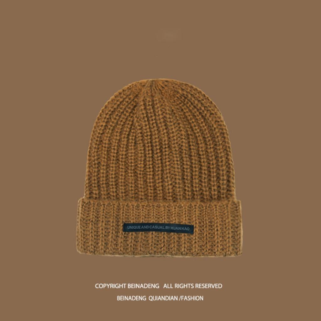 Hats, Couple, Knitted Hats, Men's and Women's Styles, Warm, Cold Hats, Loose, Big Head Waist, Knitted Hats