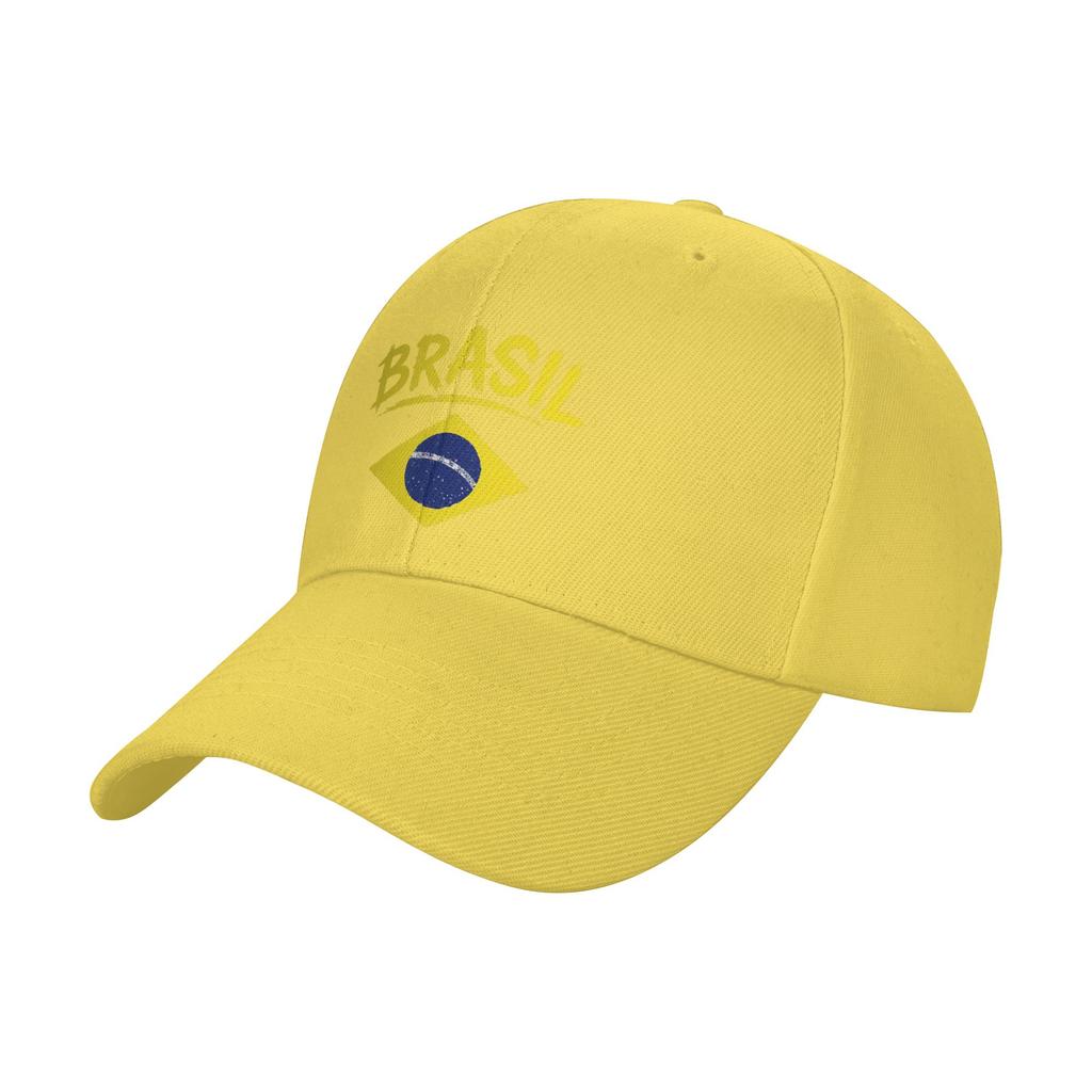 Brasil with Brazilian Flag Baseball Cap UnisexTeens Print Hip Hop Hats Summer Classic Tennis Skate High Quality Snapback Cap