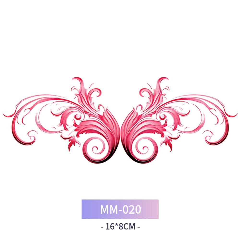 Merry Lady Abdomen Waist Color Tattoo Sticker Set of 4