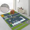 1pcs Kids Play Area Rugs Living Room Airport Landing Strips Top View Airplane Arrival 3D Rug Kids' Bedroom Playroom Decor