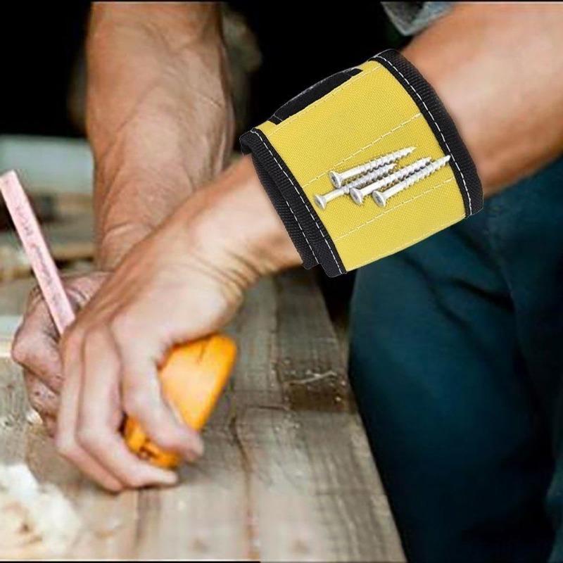 1PC Magnetic Wristband with Strong Magnets for Holding Screws, Nails, Drill Bits Great for Your Tool Bag
