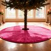 Christmas Product Decoration Knitted Rose Red Christmas Tree Skirt Snowflake Decorative Skirt Christmas Tree Skirt Decoration