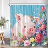 Animal Cartoon Shower Curtain Zoo Elephant Deer Zebra Owl Bee Sports Bathroom Decor Kids Child Polyester Bath Curtain With Hooks