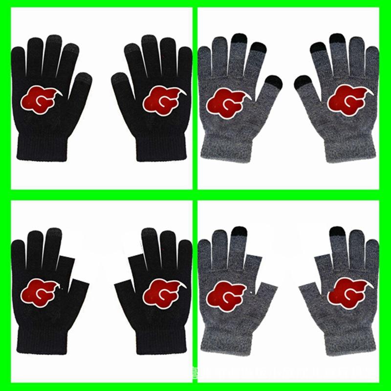 

One Piece, Luffy, Chopper, Zolona Mero, Anime Online Game Периферийные перчатки, серые с полным пальцем, защита от холода и тепла на осень и зиму Gray three fingers