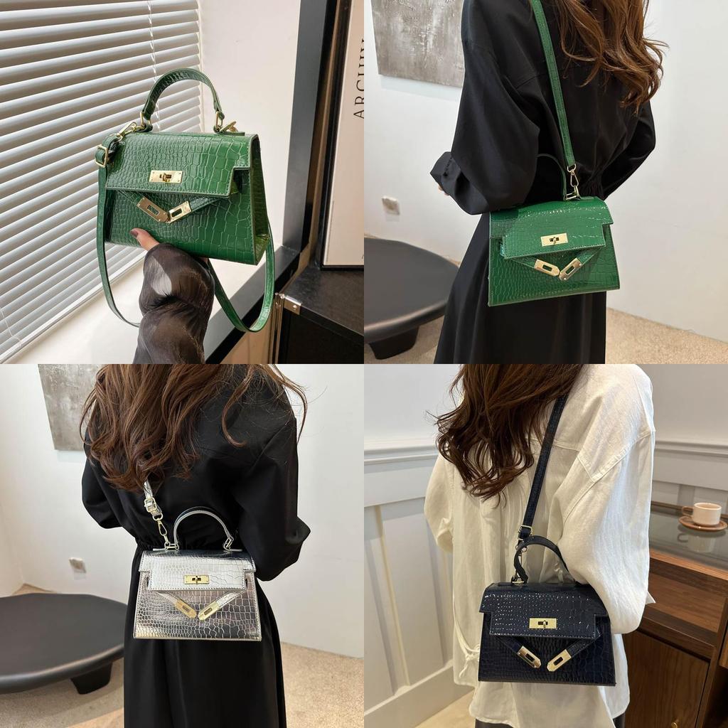 Trendy Summer 2024 Fashion Small Crossbody Bag Stylish Pu Leather Handbag For Daily Use In Black Blue Silver Green