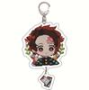 Demon Slayer Keychain Anime Acrylic Backpack Charm Tanjiro Kamado Nezuko Zenitsu Agatsuma Cartoon Accessories Designed for Fans