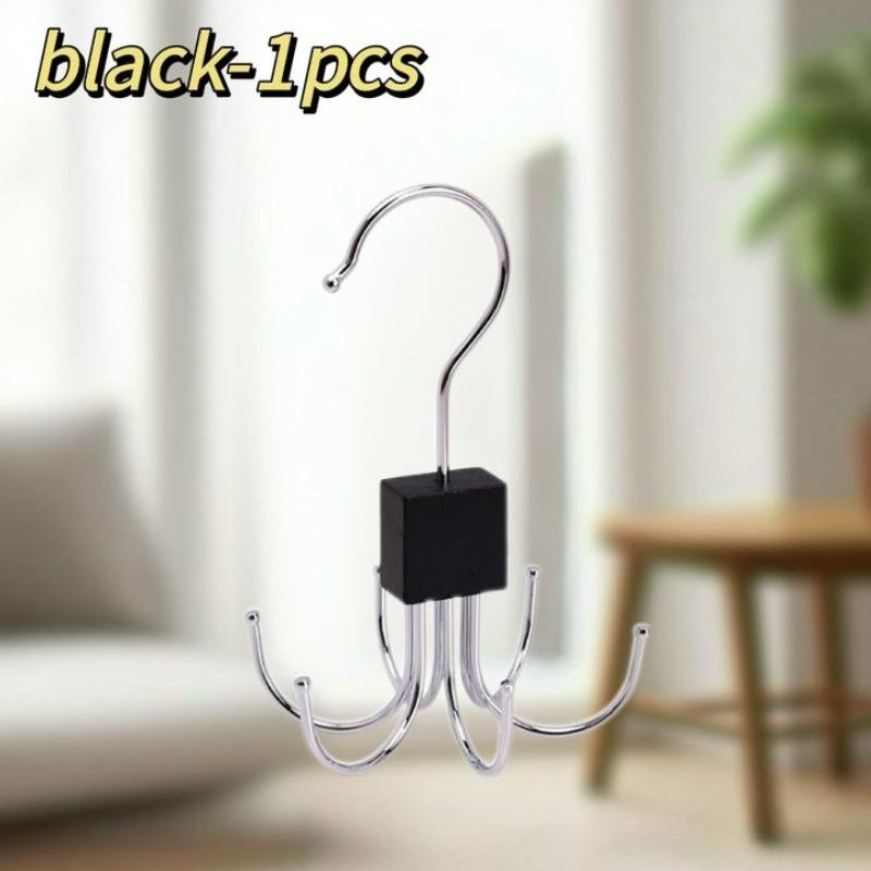 360 Rotating Storage Hanger Hook Multi-Claw Bag Metal Belts Rack Wooden Organizer for Bras Ties Scarves Household Closet 2300₽