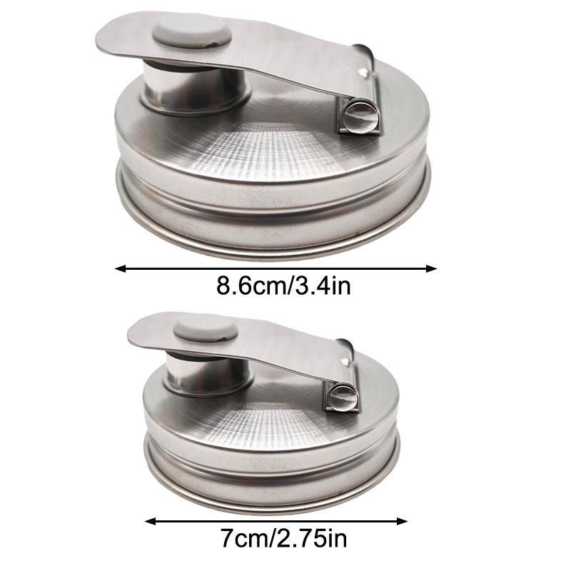Regular Mouth Stainless Steel Pour Spout Flip Cap For Glass Ball Mason Jars