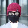 Winter Hats for Men Thick Warm Beanies Solid Cap Autumn Chenille Beanie Cotton Outdoor Cycling Windproof Cap Bonnet Casual Hat