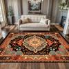 Vintage Persermuster Teppich Wohnzimmer Hochwertig Luxus Retro Teppich Rutschfest Große Fläche Schlafzimmer Dekora Teppich Lounge Matte Waschbar