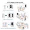 Self-Powered Waterproof Doorbell with Adhesive Backing - No Installation Required, Easy to Use.