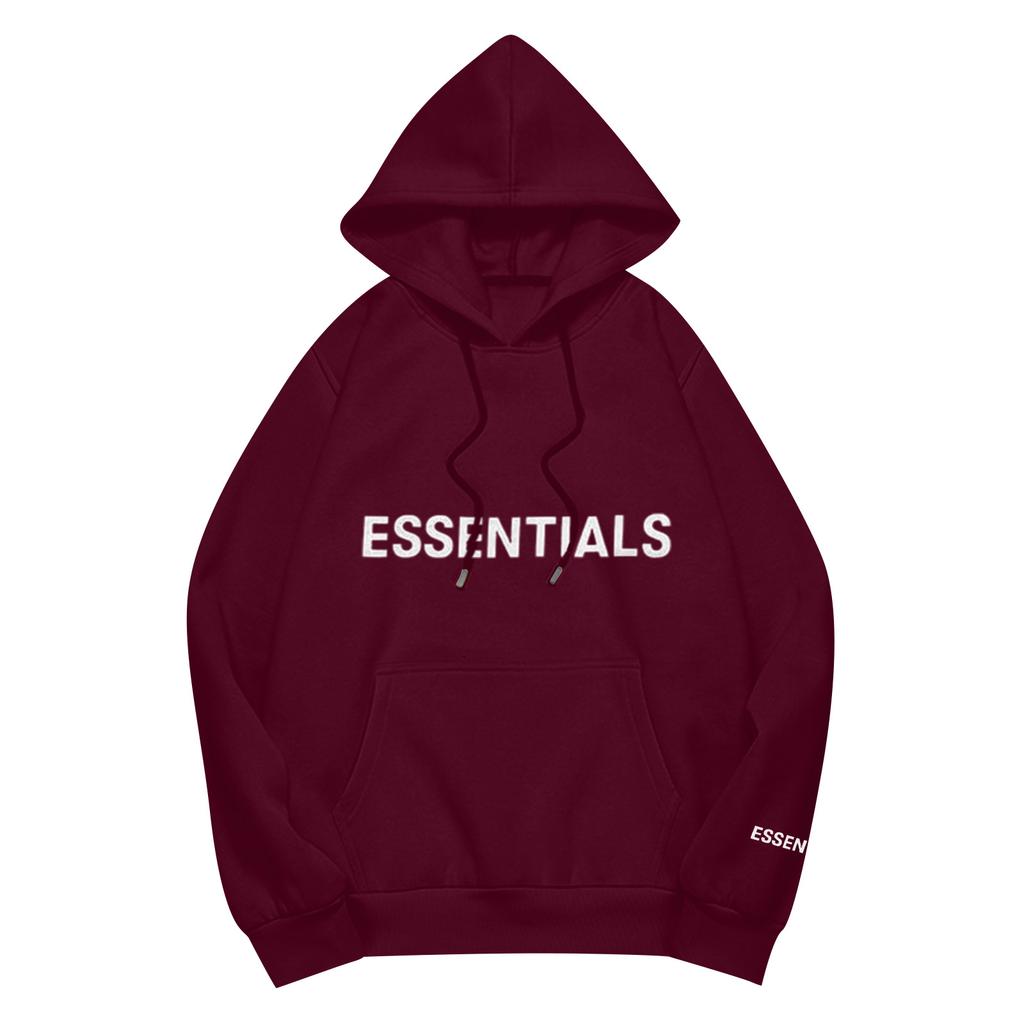 Unisex Loose Casual Letter Print Solid Round Neck Long Sleeve Hooded Sweatshirt
