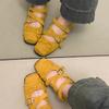 Mary Jane Shoes Women's Spring New Retro Square Head Ballet Shoes Flat Bottom Shallow Mouth One-word Buckle Single Shoes
