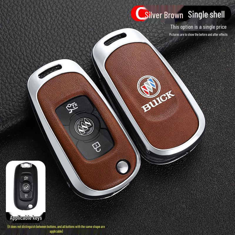 Buick Verano GS 16-17 Leather Key Cover with Metal Buckle