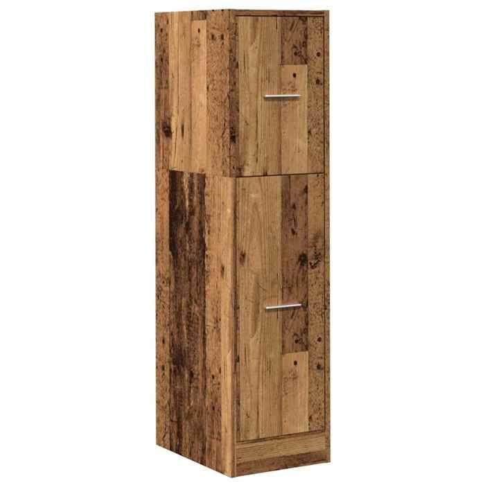 VidaXL Armoire d'apothicaire vieux bois 30x41x118 cm bois d'ingénierie, coffre d'apothicaire, meuble d'apothicaire, coffre à 855167