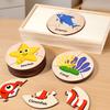 Children Montessori Educational Toys Wooden Circular Puzzle Marine Cognition Matching Game Early Preschool Toys for Kid Learning