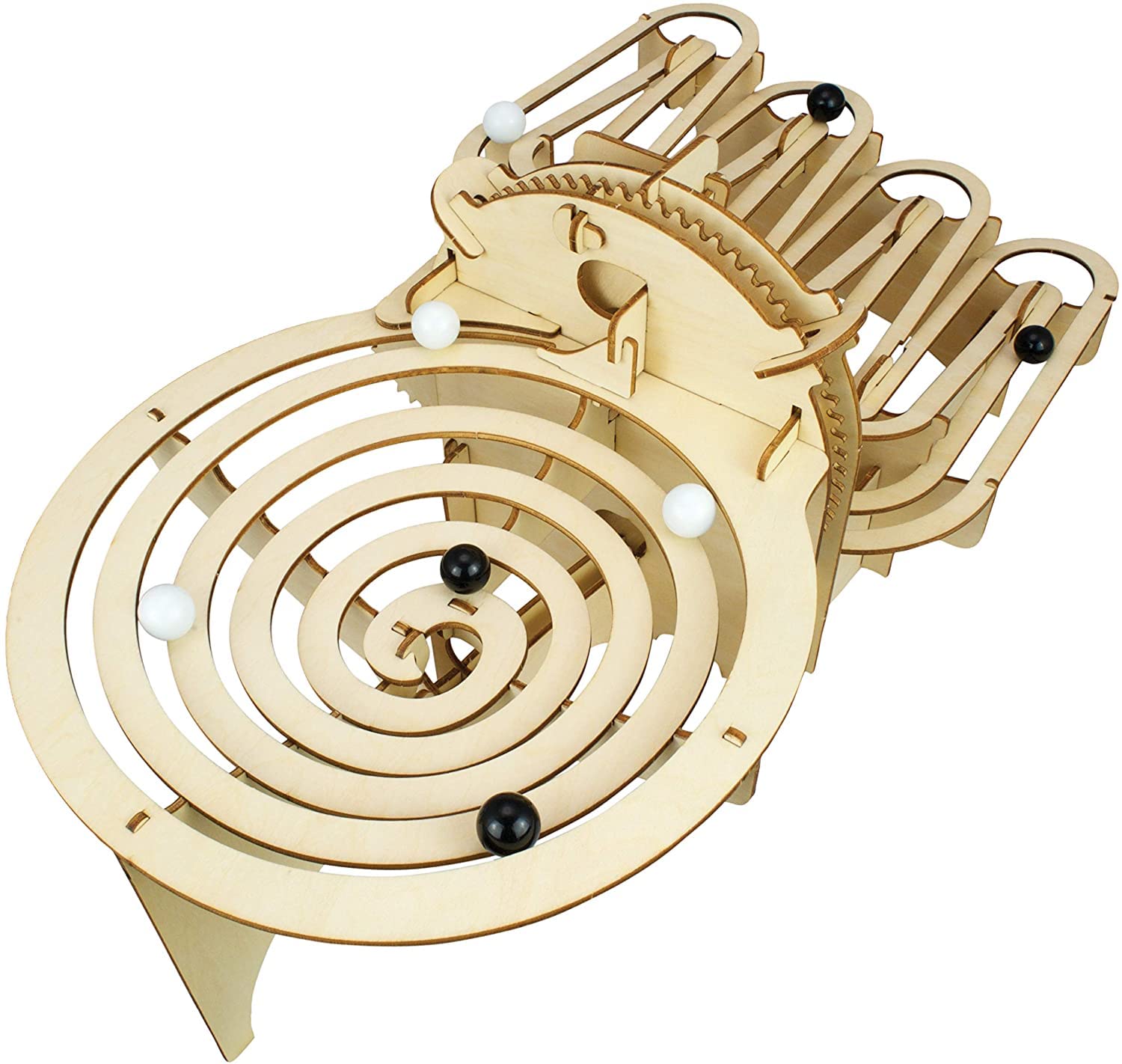 

Деревянная модель-пазл с автоматическим приводом, сделанная в, отличный подарок, циркуляция с моторным приводом, Великобритания, (Мраморный трек)