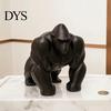 Modern Decorative Accents 3D Printed Gorilla Sculpture Ornament Minimalist Art Figurine with Geometric Design Detailed Texture Eco-Friendly Decor for