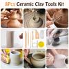 20-teiliges Töpferwerkzeug-Set Umfassendes Set Vielseitige Modellierwerkzeuge Nudelholz, Tonmodellierwerkzeuge & mehr Küchenwerkzeuge