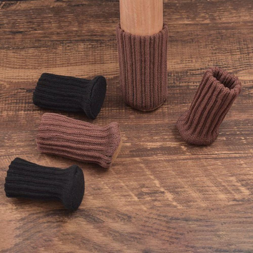 24Pcs Anti-Slip Knitted Furniture Legs Sock Silent Floor Protector Chair Feet Cap  Building