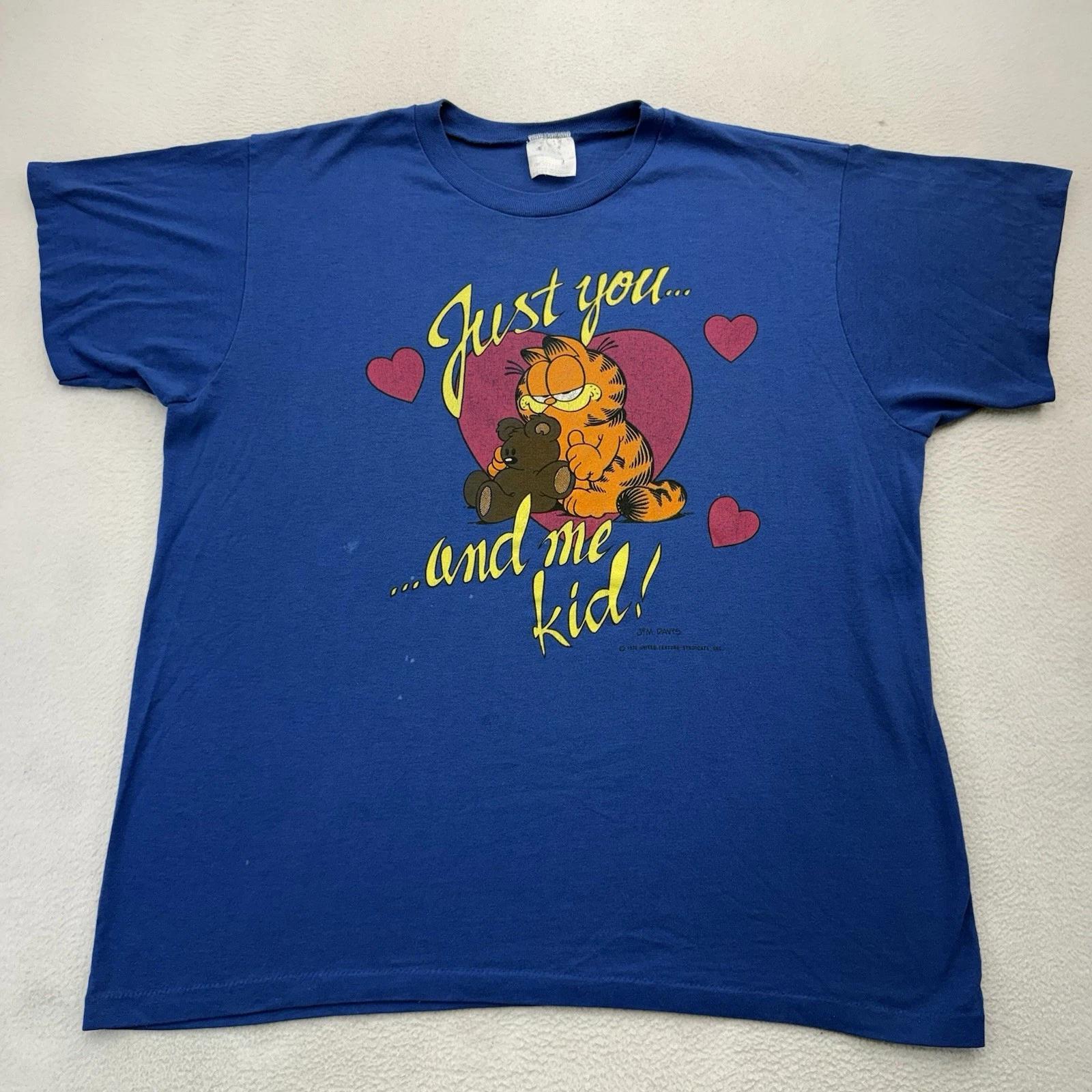

Vintage 70’s Garfield Teddy Bear Made In USA Single Stitch T Shirt One Sz 2XL