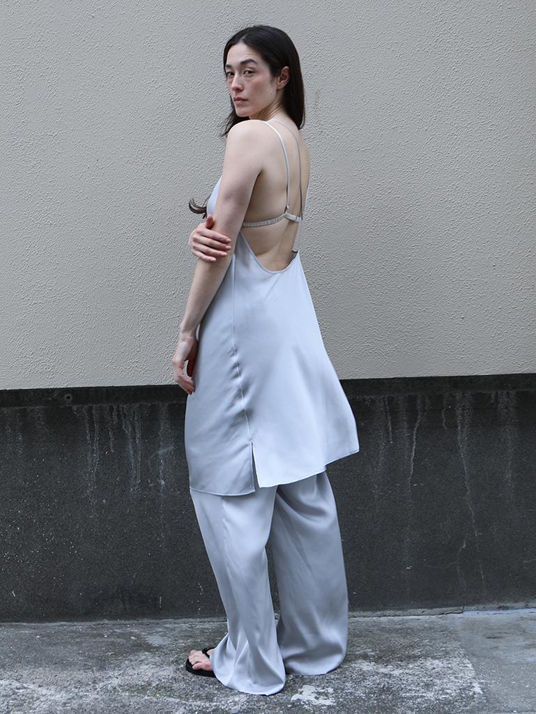 Obeuheden Satin Strap Top (Silver)