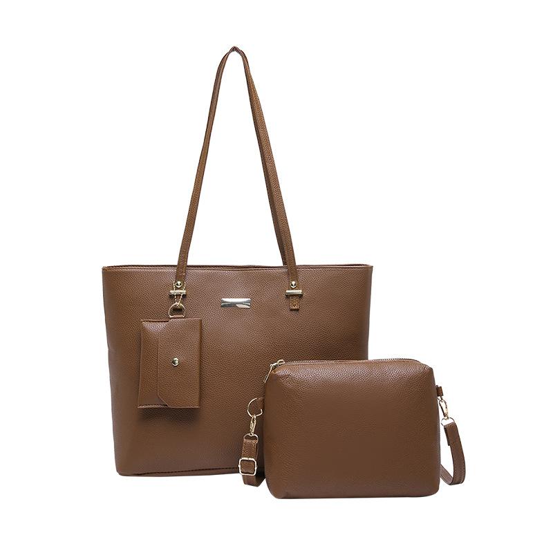 Borsa Tote Minimalista Stile Coreano Grande Capacità Moda Morbida Ecopelle Borsa a Spalla Borsa da Pendolare Casual CLE
