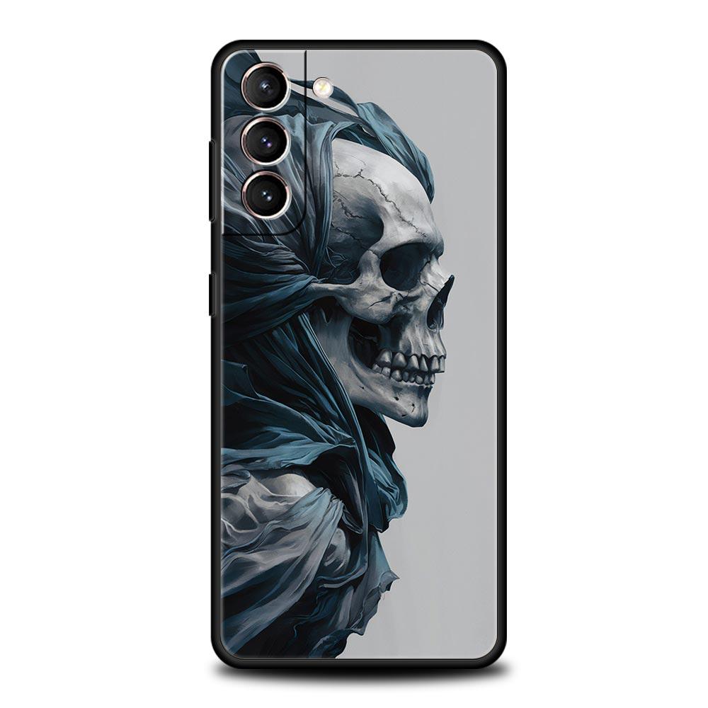 Skeleton Skull Phone Case for Samsung Galaxy S26 S25 S24 S23 S22 S20 S21 FE Ultra S25 Edge Plus 5G Soft TPU Cover Fundas Capas