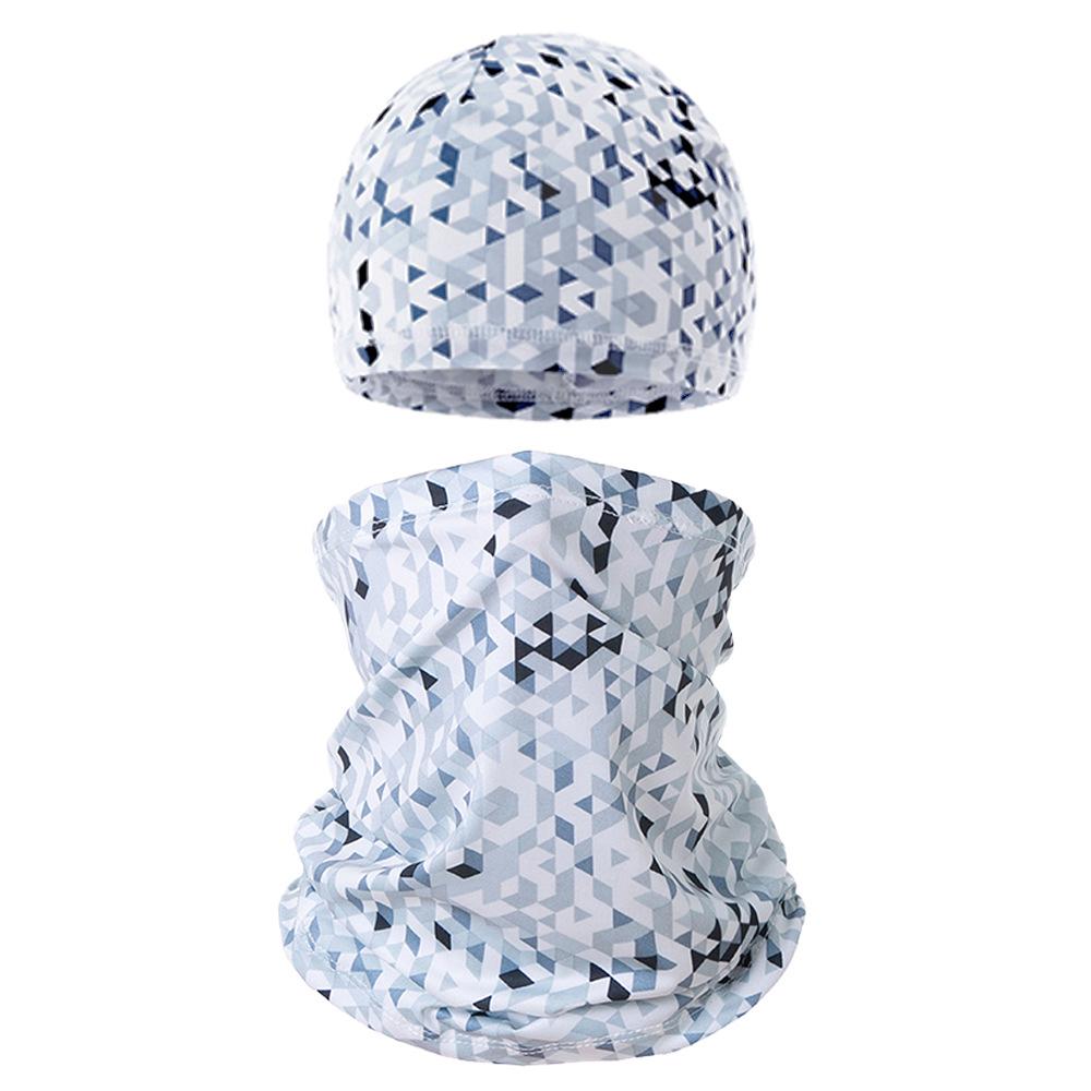 Breathable Summer Sun Protection Cycling Skull Cap & Multifunctional Ice Silk Headscarf