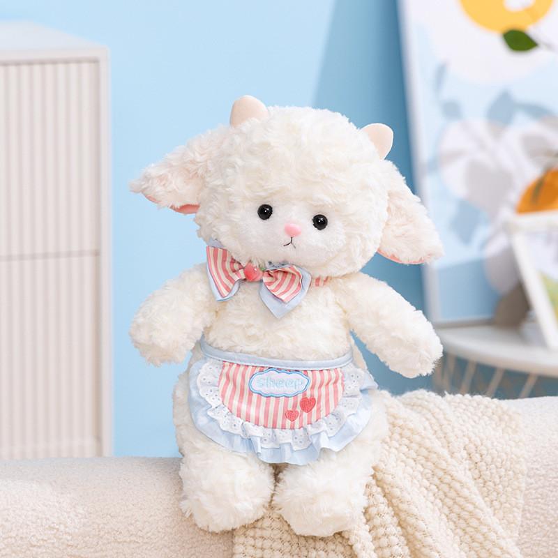 

Пушистый фартук моряка овечка плюшевая игрушка хлопковый наполнитель дети играть коллекция кукла Apron,23cm