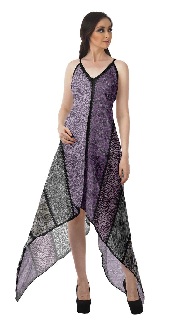 Moomaya Handkerchief Dress Women Printed Halter Summer Dresses Women