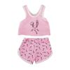 Doll Clothes Pink Skirt Flamingo Bkini,Bunny Hairpin,Shoes For 18Inch American Toy&43cm Baby Doll Accessories Birthday Gift