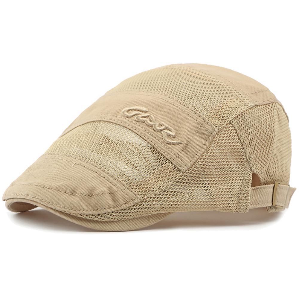 HT4783 Beret Czapka Wiosna Lato Siatkowe Czapki dla Mężczyzn Kobiet Retro Artysta Malarz Beret Oddychająca Czapka Płaska Bluszczowa Regulowane Berety