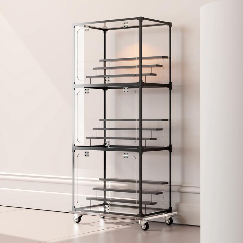 Clear Art Doll Display Case: Dustproof Stand for Pop Mart Figures and Building Blocks