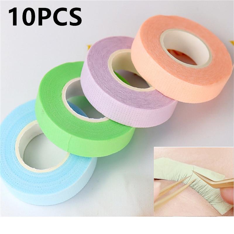 1/10PCS 1.25x9M Colorful Eyelash Extension Tape Under Eye Patches Micropore Tape Lashes Tape Sensitive Skin Using Wholesale