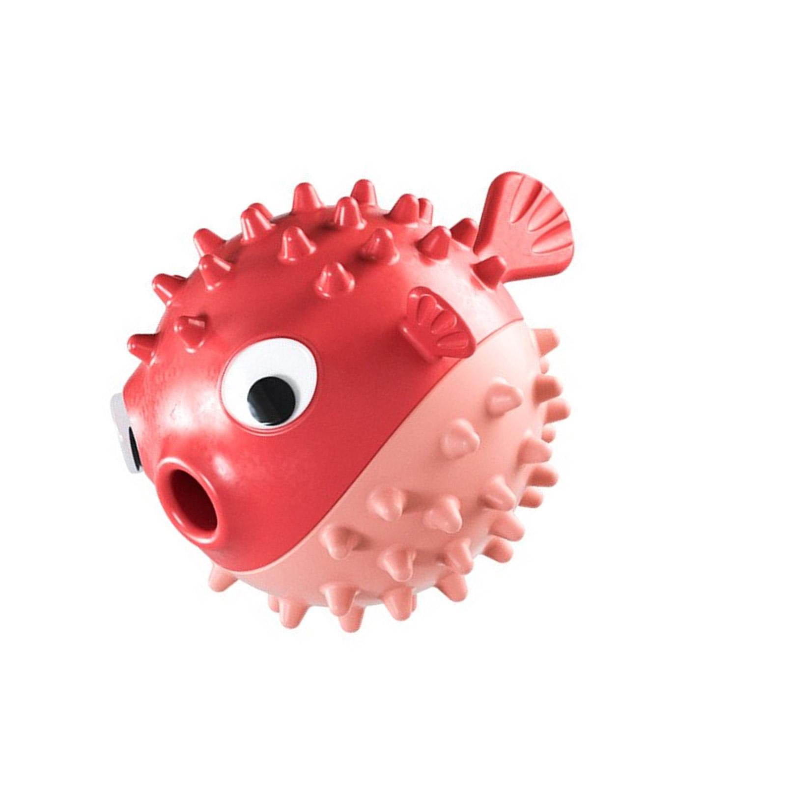 

Dog Snuffle Treat Dispensing Globefish for Dogs Interactive Puzzle Pet Chew Toy Reducing Boredom Foraging Skill красный