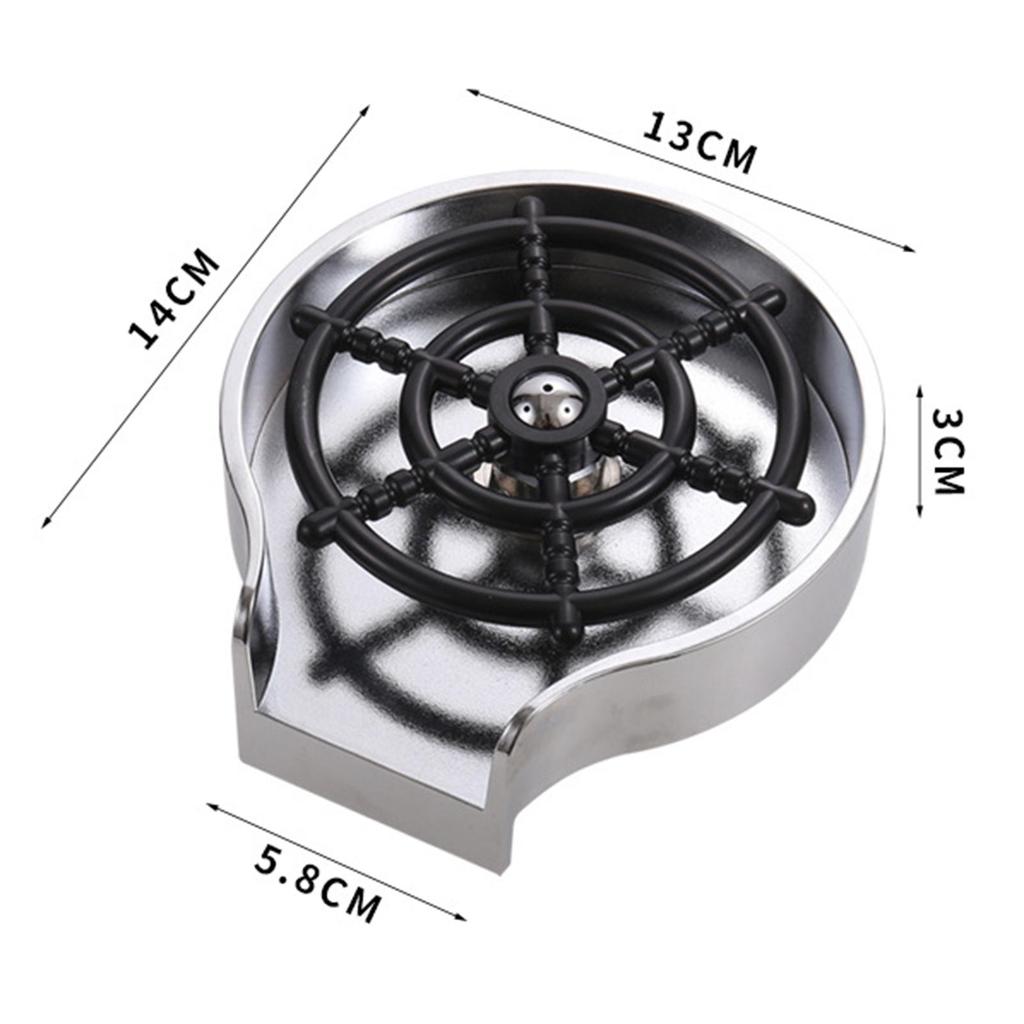 Crystal Clear Glass Cup Rinser for Home and Bar